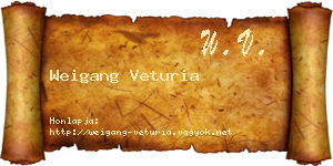 Weigang Veturia névjegykártya